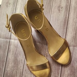 Unisa Metallic Gold Heels